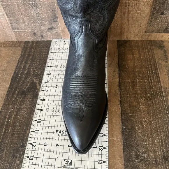 Tony Lama Vintage Classic Black Western Cowboy Boots Mens 13 D