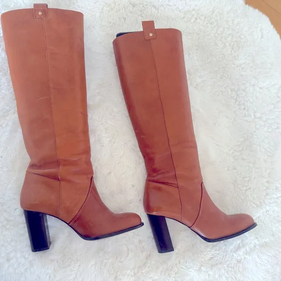 TOPSHOP Captive leather tan boots EU Size 39 / US 9