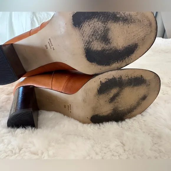 TOPSHOP Captive leather tan boots EU Size 39 / US 9