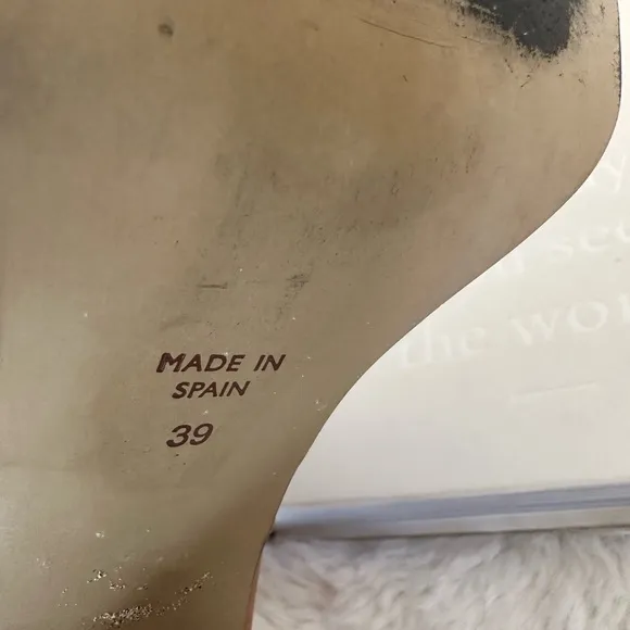 TOPSHOP Captive leather tan boots EU Size 39 / US 9