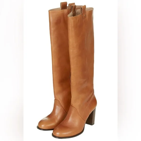 TOPSHOP Captive leather tan boots EU Size 39 / US 9