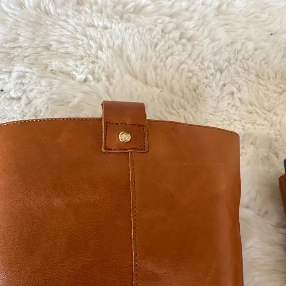 TOPSHOP Captive leather tan boots EU Size 39 / US 9