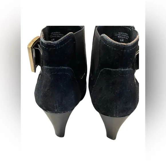 Tory‎ Burch Adrienne Wedge Booties in Black Suede Size 6