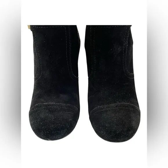 Tory‎ Burch Adrienne Wedge Booties in Black Suede Size 6