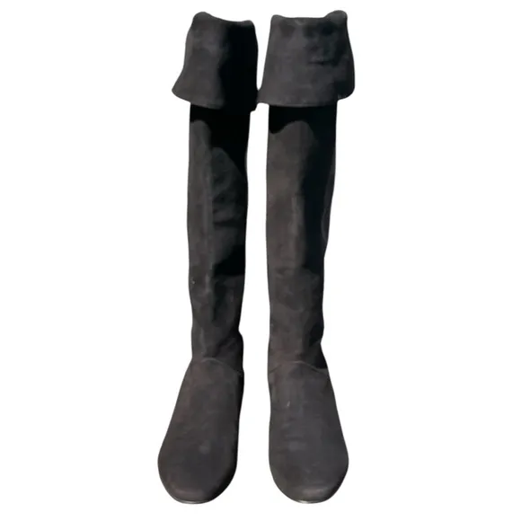 Tory Burch Black Suede Over The Knee Boots Size 8 1/2