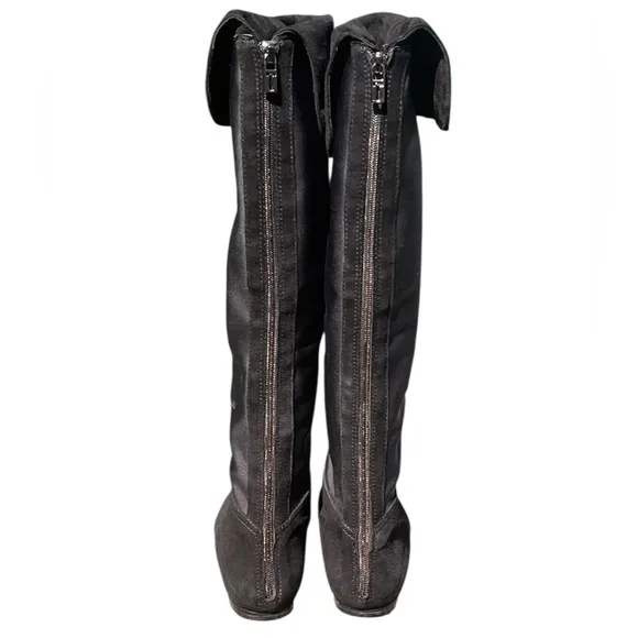 Tory Burch Black Suede Over The Knee Boots Size 8 1/2