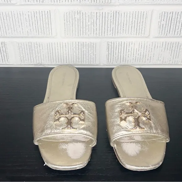 Tory Burch Eleanor Gold Women's Slide Sandals