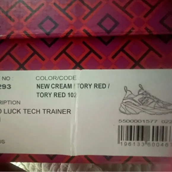 Tory Burch good luck tech trainer Women's White and Red Sneaker