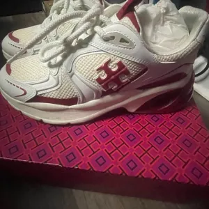 Tory Burch good luck tech trainer Women's White and Red Sneaker