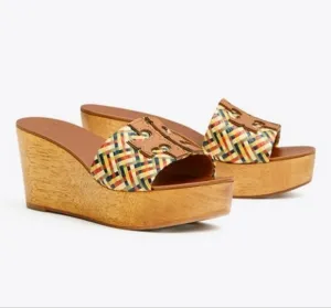 Tory Burch Ines Woven Wedge Sandals
