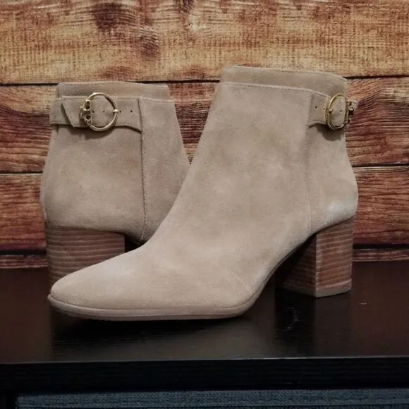 Tory Burch Sofia Suede Sand Ankle boots