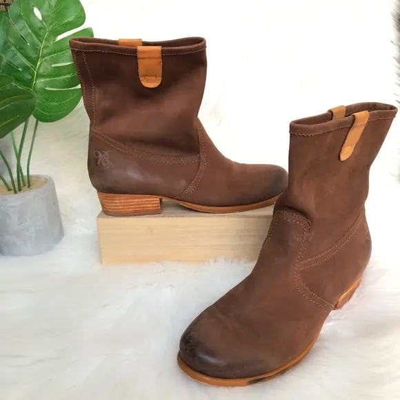 Toto Genuine Suede Leather Pull Up Boots, 6