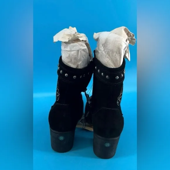 Trinity Ranch Western Embroidered Suede Boots Size 10 NWT – MSRP $164