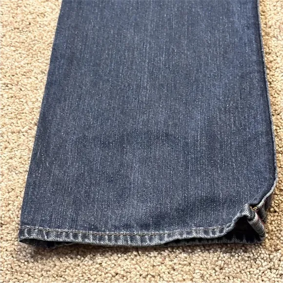 TRUE RELIGION Denim Jeans Blue Men's Size 32 #112790 Straight Leg Distressed EUC