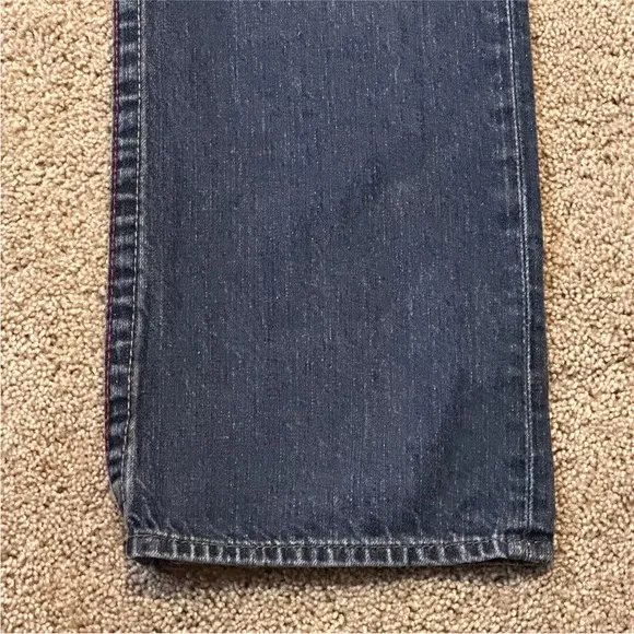 TRUE RELIGION Denim Jeans Blue Men's Size 32 #112790 Straight Leg Distressed EUC