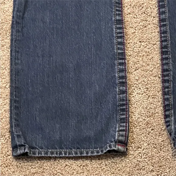 TRUE RELIGION Denim Jeans Blue Men's Size 32 #112790 Straight Leg Distressed EUC