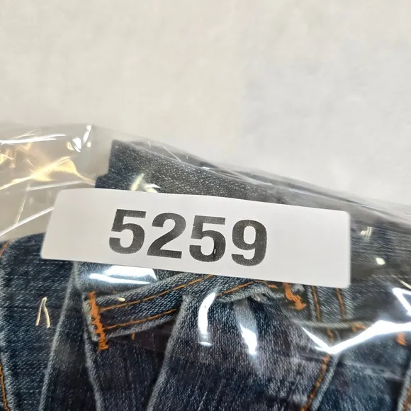 True Religion Jeans Mens 30x33 (Tag 31) Denim Blue Joey Orange Stitch Made USA