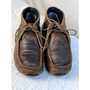 Twisted X Men's Size 9.5M Brown Chukka Lace Up Driving Moc Leather Shoes