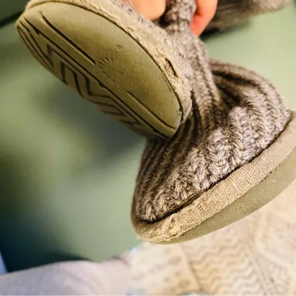 UGG Australia Classic Cardy Slouchy Sweater Boots Grey 5