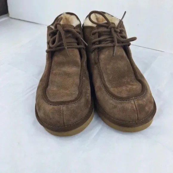 UGG Australia Mens Suede Ankle Genuine Sheepskin Brown  Boots S/N 5832 Size 10