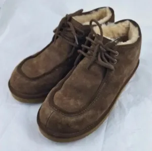UGG Australia Mens Suede Ankle Genuine Sheepskin Brown  Boots S/N 5832 Size 10