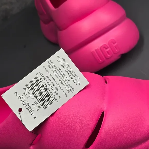 UGG Australia Sport Yeah Clog Pink EVA Women's Size 6 1132890