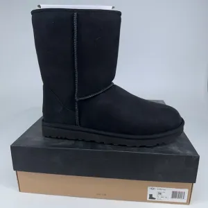 UGG Boots Mens 14 Black Classic Short 5800 Suede Sheepskin Shearling Lined NEW