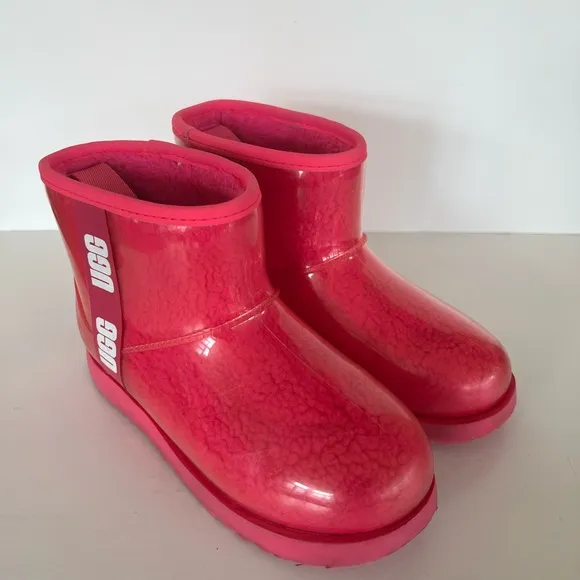 Ugg Classic Clear Mini Boots in Rock Rose, Size 5
