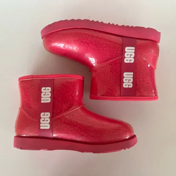 Ugg Classic Clear Mini Boots in Rock Rose, Size 5