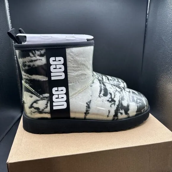 UGG Classic Clear Mini Marble Boots Womens Size 7 Plastic New In Box 1120778