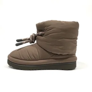 UGG CLASSIC MAXI SHORT PUFFER BOOTS -WALNUT BROWN -YOUTH US 4 -NEW