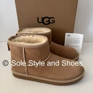 UGG Classic Mini Boots Sand Kid’s 6 (Fits Women’s 8) New in Box