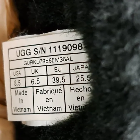 UGG Classic Mini II Croc Velvet Black Suede Ankle Boots Size US 8.5 Women