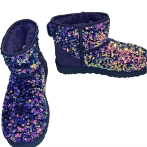 UGG Classic Mini‎ Stellar Sequin Booties Lined