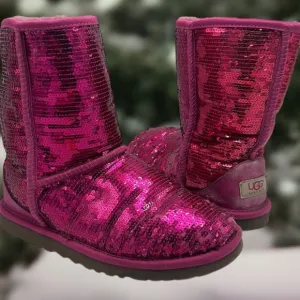 Ugg Classic Short Hot Pink Sequins Boots