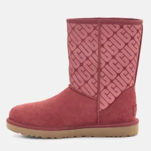 UGG Classic Short II Ugg Graphic Logo Sheepskin Lined Boots