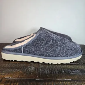 UGG Classic Slipper Mens Size 13 Shaggy Suede Fuzzy Warm Slip On Shoes Blue
