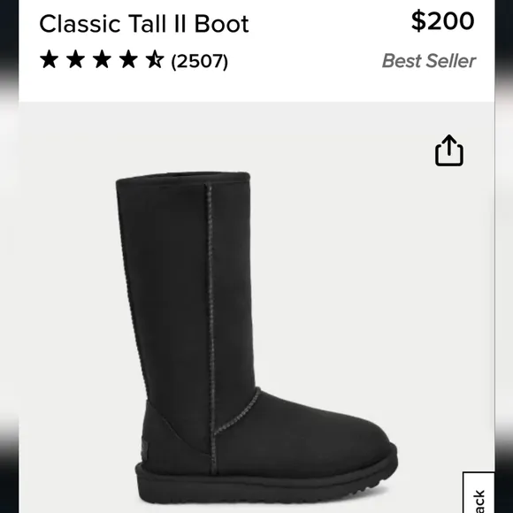 Ugg classic tall black boots- size 7