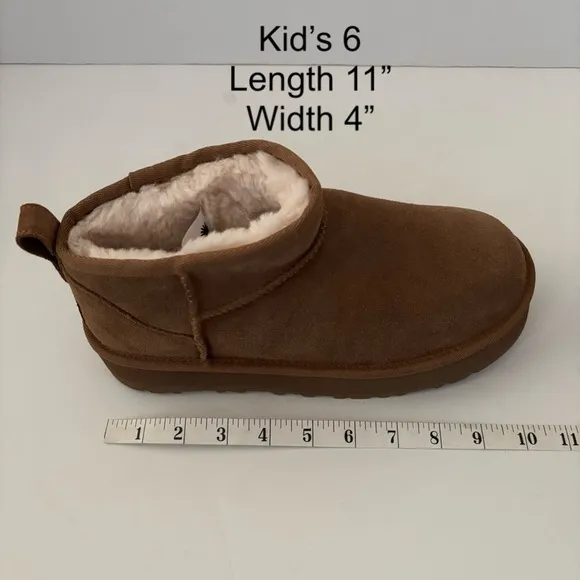 UGG Classic Ultra Mini Platform Boots Chestnut Big Kids 6 (Fits Women’s 8) NWOB