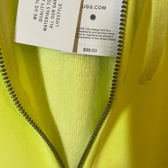 UGG Gertie Full Zip Hoodie Medium Sunny Lime