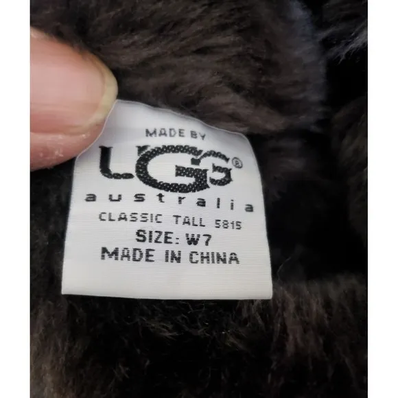 UGG Grey Sheepskin Classic Tall Boots 5815 Women's Size W 7