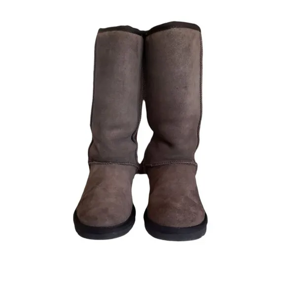 UGG Grey Sheepskin Classic Tall Boots 5815 Women's Size W 7
