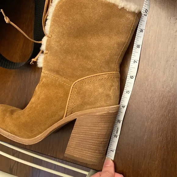 UGG Jerene Sherling Suede heeled Boots 6