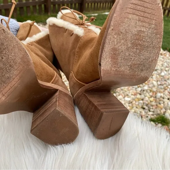 UGG Jerene Sherling Suede heeled Boots 6