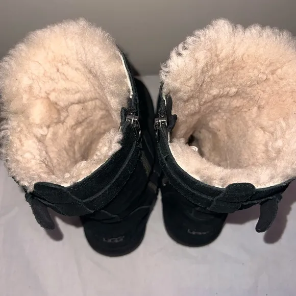 UGG Junior Size 3  Black Suede Boots