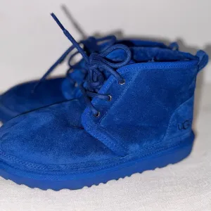 UGG Kids Blue Suede Boots