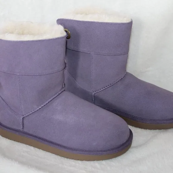 UGG KOOLABURRA NEW GIRLS SUEDE BOW BOOTS PURPLE‎