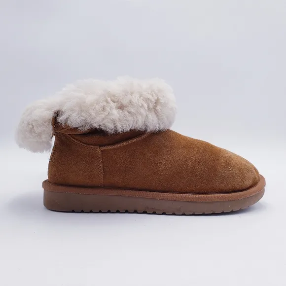 UGG Koolaburra Remley Mini Suede Boots Chestnut 1105809 Women's Size 8