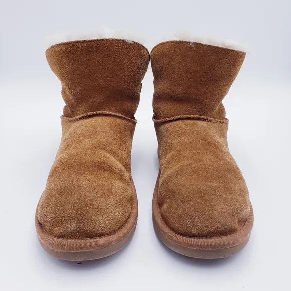 UGG Koolaburra Remley Mini Suede Boots Chestnut 1105809 Women's Size 8