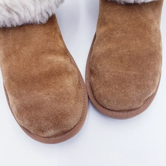 UGG Koolaburra Remley Mini Suede Boots Chestnut 1105809 Women's Size 8